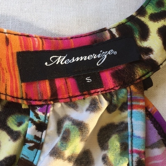 MESMERIZE Tropical Cheetah Print Dress Small - Picture 4 of 7